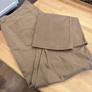 Levi's Stretch Denim Pants in Light Brown 34 x 32 cotton / polyester / elastane